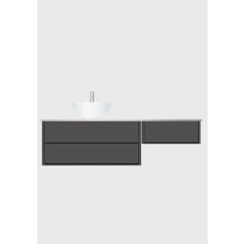 Hafa Edge servantskap, 160x45.6 cm, antrasittgrå