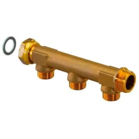 Uponor Aqua Plus Q&E samlestokk 3/4", 3 avgreninger, 1/2"