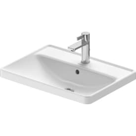 Duravit D-Neo servant for nedfelling, 60x43,5 cm, med wondergliss, hvit