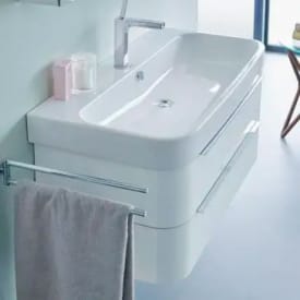 Duravit Happy D.2 møbelservant, 80x50,5 cm, 3 kranhull, hvit