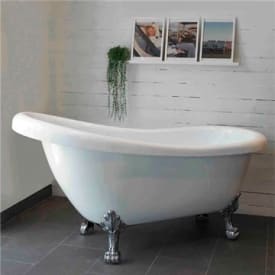 Noro New England badekar, 155x70 cm, hvit/krom