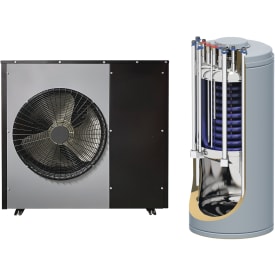 Scantherm Blockhus luft til vand varmepumpesæt, monoblok, 7 kW