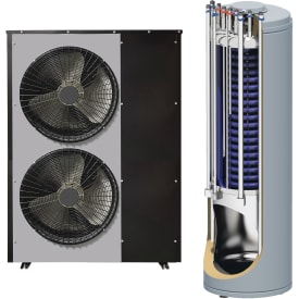 Scantherm Blockhus luft til vand varmepumpesæt, monoblok, 15 kW