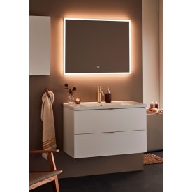 Hafa Store speil med lys, 100x70 cm