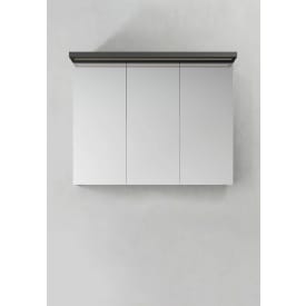 Hafa Store speilskap, med lys, 90x73 cm, antrasittgrå