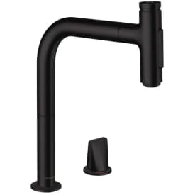 Hansgrohe Metris Select M71 kjøkkenarmatur, uttrekkbar tut, matt sort