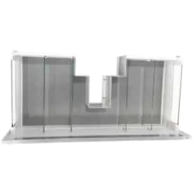 Linn Bad skuffeinndeling øvre skuff, skuff smal, glass
