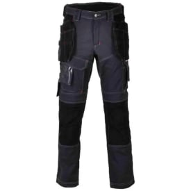 Bekken & Strøm håndverksbukse Drevsjø 2-veis stretch, unisex, str. C154, grå/sort