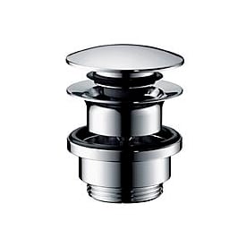 Hansgrohe push-open bunnventil 1 1/4", polert sort krom