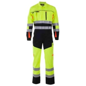 Bekken & Strøm Bergset kjeledress, HiVis kl.3, unisex, str. 52, gul/sort
