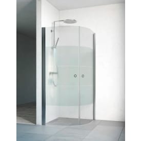 Macro Design Spirit dusjhjørne, 100x100 cm, frostet glass, krom profil