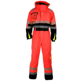 Bekken & Strøm Gjøvik allværs vinterkjeledress, kl.3, unisex, str. M, rød/sort, HiVis