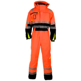 Bekken & Strøm Gjøvik allværs vinterkjeledress, kl.3, unisex, str. XL, oransje/sort, HiVis