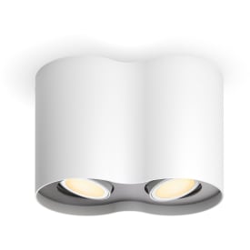 Philips Hue Pillar påbygningsspot, 2 spots, hvid