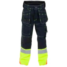 Bekken & Strøm håndverksbukse Barn Drevsjø, Barn, str. 14, signalgul/sort