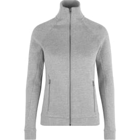ID dame cardigan med lynlås, Grå Melange, 2XL