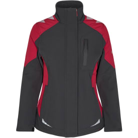 Engel Galaxy dame softshelljakke, Antracitgrå/Tomato Red, XL
