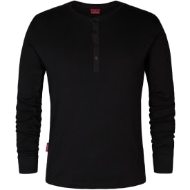 Engel Extend langærmet Grandad T-shirt, Sort, 2XL