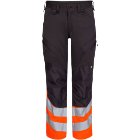 Engel Safety arbejdsbukser, Grå/Hi-Vis orange, 128