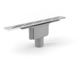 Purus Line Twist komplett gulvsluk, 700 mm, Ø75 mm, rustfritt stål