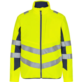 Engel Safety quiltet jakke, Hi-Vis Gul/Blue Ink, M