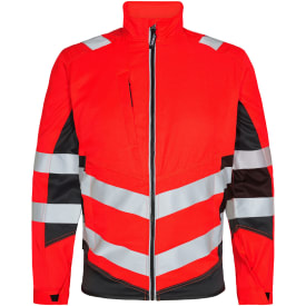 Engel Safety Light arbejdsjakke, Hi-vis Rød/Sort, 5XL