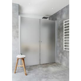 Hafa Igloo Pro dusjnisje, 175-179 cm, frostet glass, aluminium profil