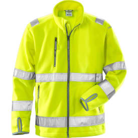 Fristads fleecejakke 4400, Hi-Vis Gul, XL