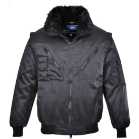 Portwest 4-i-1 pilotjakke, Sort, 2XL