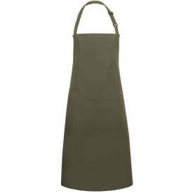 Karlowsky Basic forklæde med lommer, mosgrøn, onesize