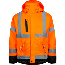 Lyngsøe skaljakke, Hi-Vis Orange/Sort, 5XL
