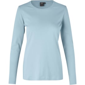 ID Interlock langærmet dame T-shirt, Light blue, S