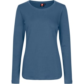 ID Interlock langærmet dame T-shirt, Indigoblå, L