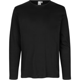 ID Interlock langærmet T-shirt, Sort, S