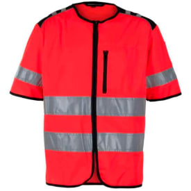 Bekken & Strøm Gran refleksvest, HiVis kl.3, unisex, str. (US/ CA): M, rød/sort