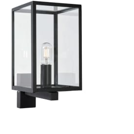 Norlys Lofoten vegglampe, LED max 11W, klart glass, sort