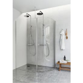 Hafa Igloo Pro J dusjhjørne, 79x115,5 cm, klart glass, aluminium profil