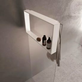 Novellini Frame hylle med håndklekrok, hvit