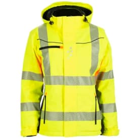 Bekken & Strøm Gjøvik vinterjakke, HiVis kl.3, dame, str. L, gul/sort