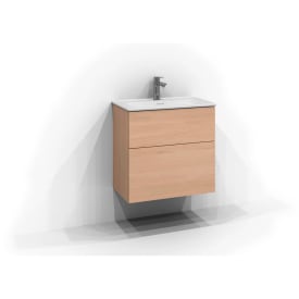 Svedbergs Poem servantskap med 2 skuffer, for håndtak, 60x35x57 cm, ren eik