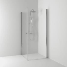 Svedbergs Skoga dusjhjørne rett, 80x70 cm, frostet glass, alu matt profil