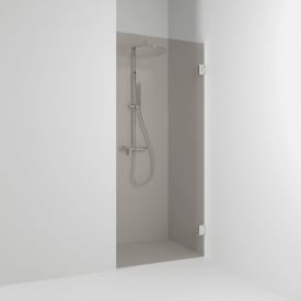 Svedbergs 180° dusjnisje rett, 78,5 cm, bronsefarget glass, krom profil