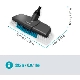 Gardena Cleansystem vaskebørste, harde PP-bust, vannkobling