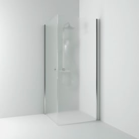 Svedbergs Skoga dusjhjørne rett, 90x90 cm, frostet glass, alu blank profil