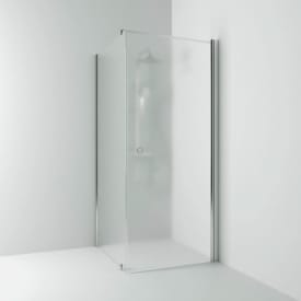 Svedbergs Skoga dusjhjørne rett/fast, 93x70 cm, frostet glass, alu blank profil