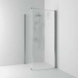Svedbergs Skoga dusjhjørne rett/fast, 83x70 cm, frostet glass, alu matt profil