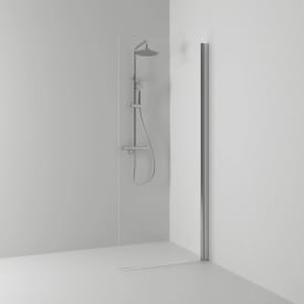 Svedbergs Skoga dusjvegg rett, 67 cm, klart glass, alu matt profil