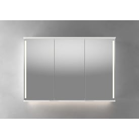 Linn Bad Sogn speilskap med integrert led lys, 120x84x18 cm, hvit matt
