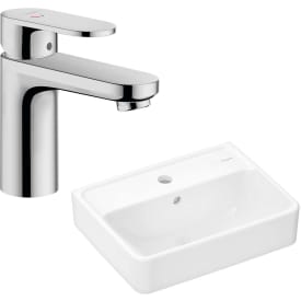 Hansgrohe Xanuia Q tvättställ-paket, 45x34 cm, vit/krom