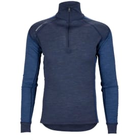 Bekken & Strøm Polo Majavatn merino undertrøye, unisex, str. M, jeansblå/himmelblå